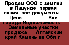 Продам ООО с землей в Пицунде, первая линия, все документы › Цена ­ 9 000 000 - Все города Недвижимость » Земельные участки продажа   . Алтайский край,Камень-на-Оби г.